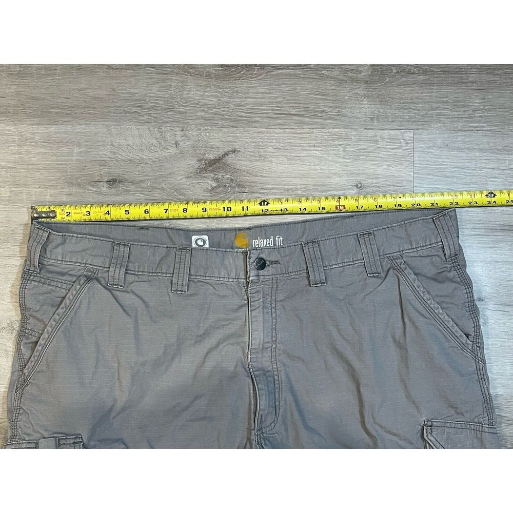 Carhartt Force Shorts‎ Mens 44x10 Gray Ripstop Cargo Relaxed Fit Utility Pockets - Picture 3 of 4